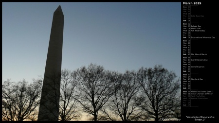 Washington Monument in Winter II