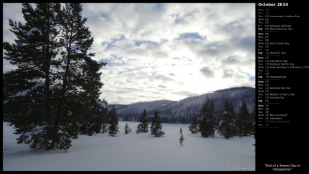 End of a Snowy Day in Yellowstone