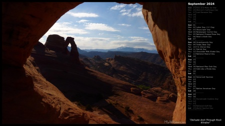 Delicate Arch Through Rock Window