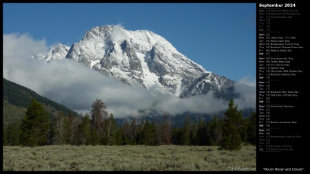 Mount Moran and Clouds