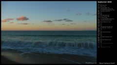 Waves Crashing at Sunset