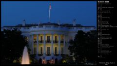 Christmas White House at Night