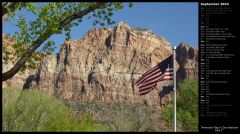 American Flag in Zion National Park I