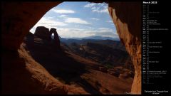 Delicate Arch Through Rock Window