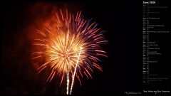 Red, White and Blue Fireworks I