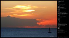 Sunset Clouds and Sailboat