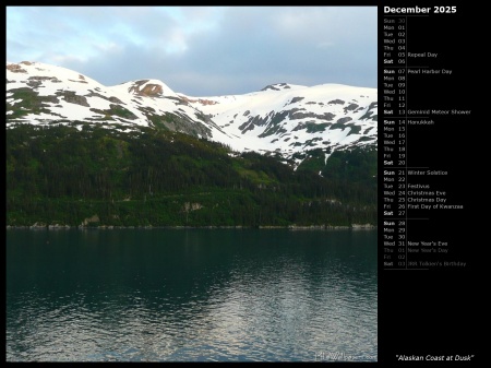 Alaskan Coast at Dusk