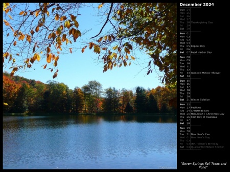 Seven Springs Fall Trees and Pond