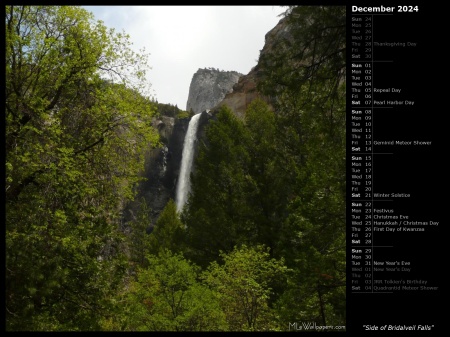 Side of Bridalveil Falls