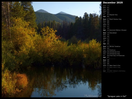 Sprague Lake in Fall