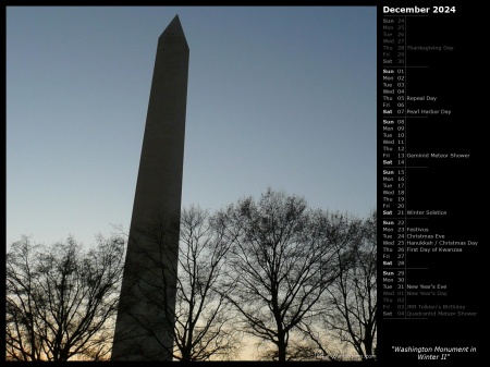 Washington Monument in Winter II