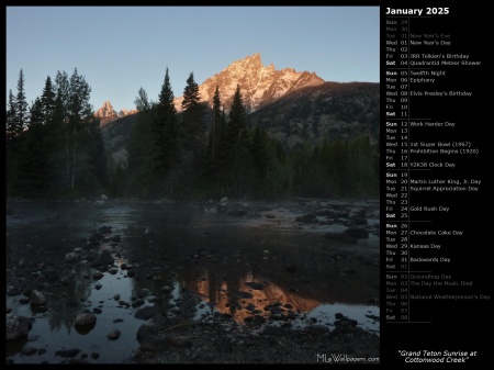 Grand Teton Sunrise at Cottonwood Creek