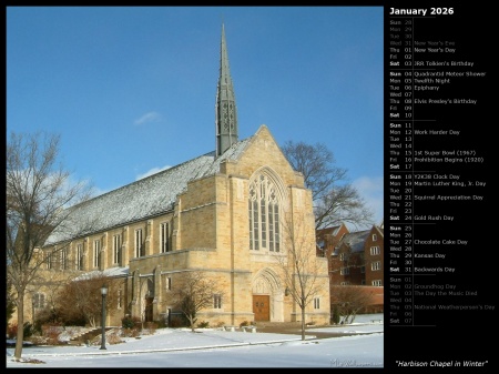 Harbison Chapel in Winter