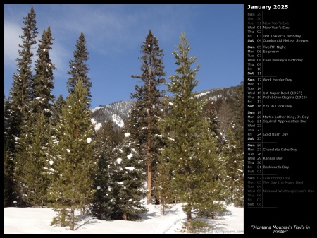 Montana Mountain Trails in Winter