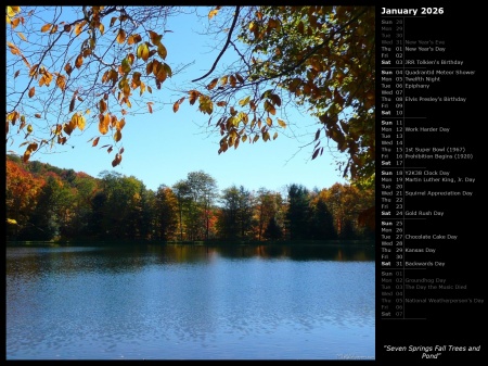 Seven Springs Fall Trees and Pond