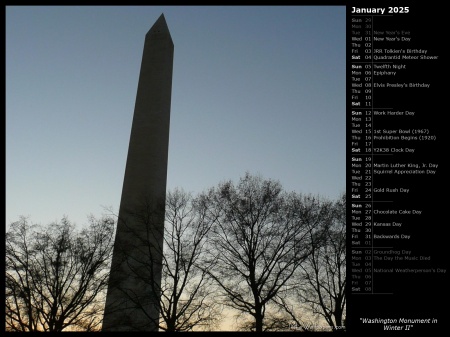 Washington Monument in Winter II