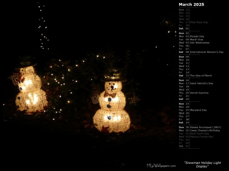 Snowman Holiday Light Display