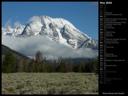 Mount Moran and Clouds