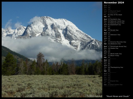 Mount Moran and Clouds