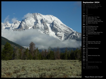 Mount Moran and Clouds