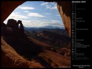 Delicate Arch Through Rock Window