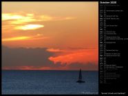 Sunset Clouds and Sailboat