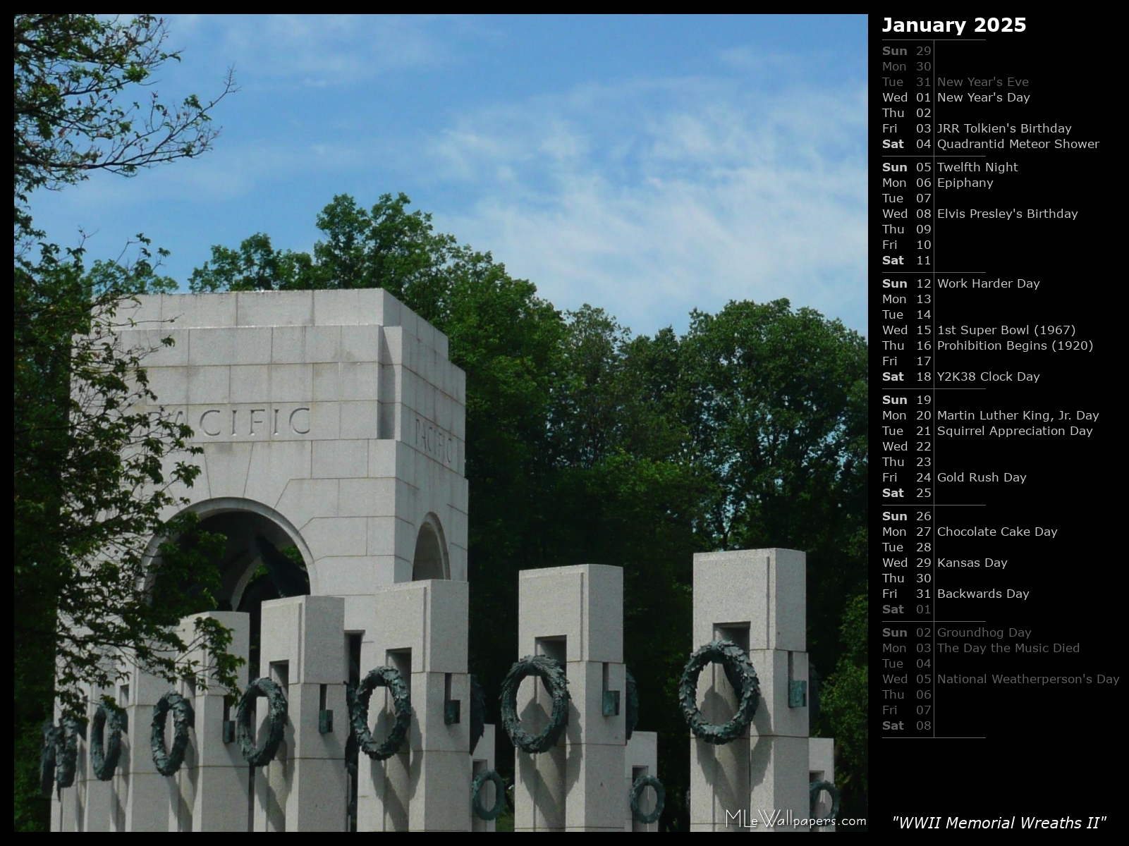 MLeWallpapers.com - WWII Memorial Wreaths II (Calendar)