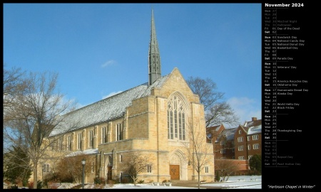 Harbison Chapel in Winter