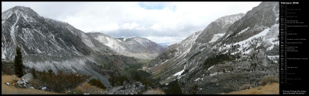 Driving Through the Snowy Sierra Nevada Mountains