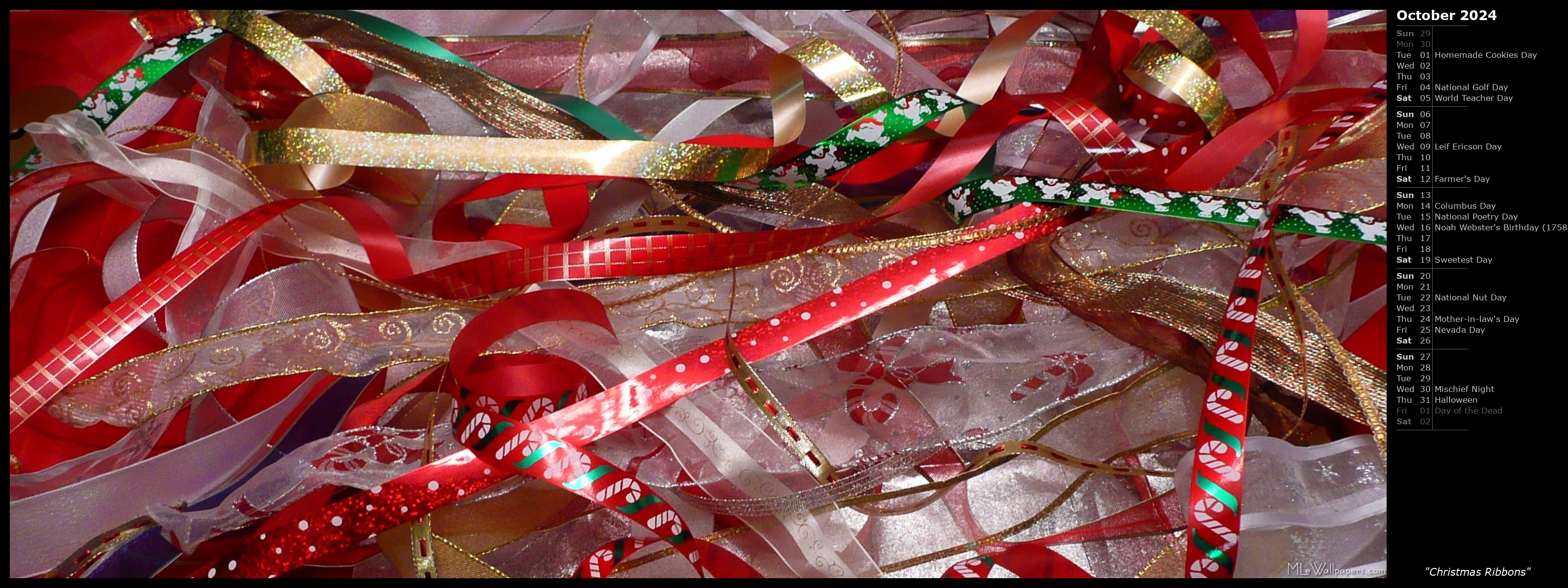 MLeWallpapers.com - Christmas Ribbons (Calendar)